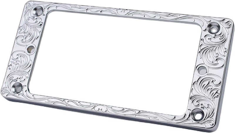 guyker Metal Flat Humbucker Cover, Pickup Mounting Ring Set - Bridge Neck Pickups Frame Replacement Part for Electric Guitar or Precision Bass(2PCS, PR008 Chrome) - Image 3